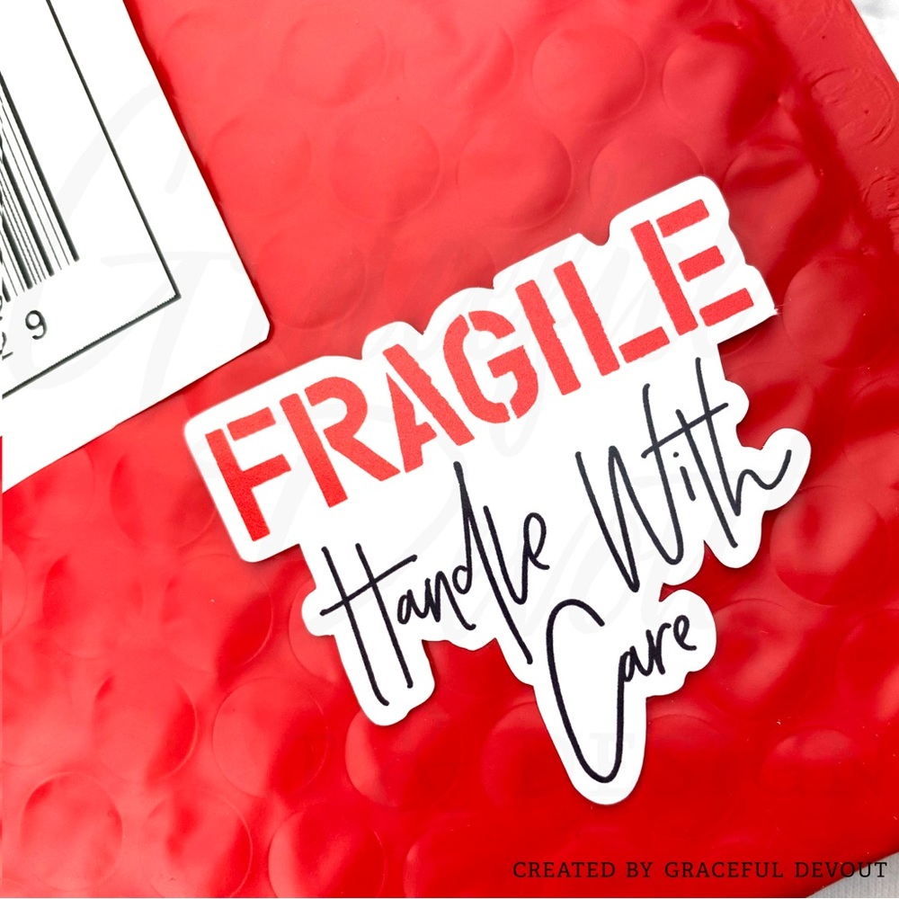 FRAGILE Handle With Care- 2" (inches) (96ct.) Stickers - Picture 2 of 6
